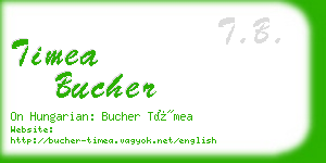 timea bucher business card